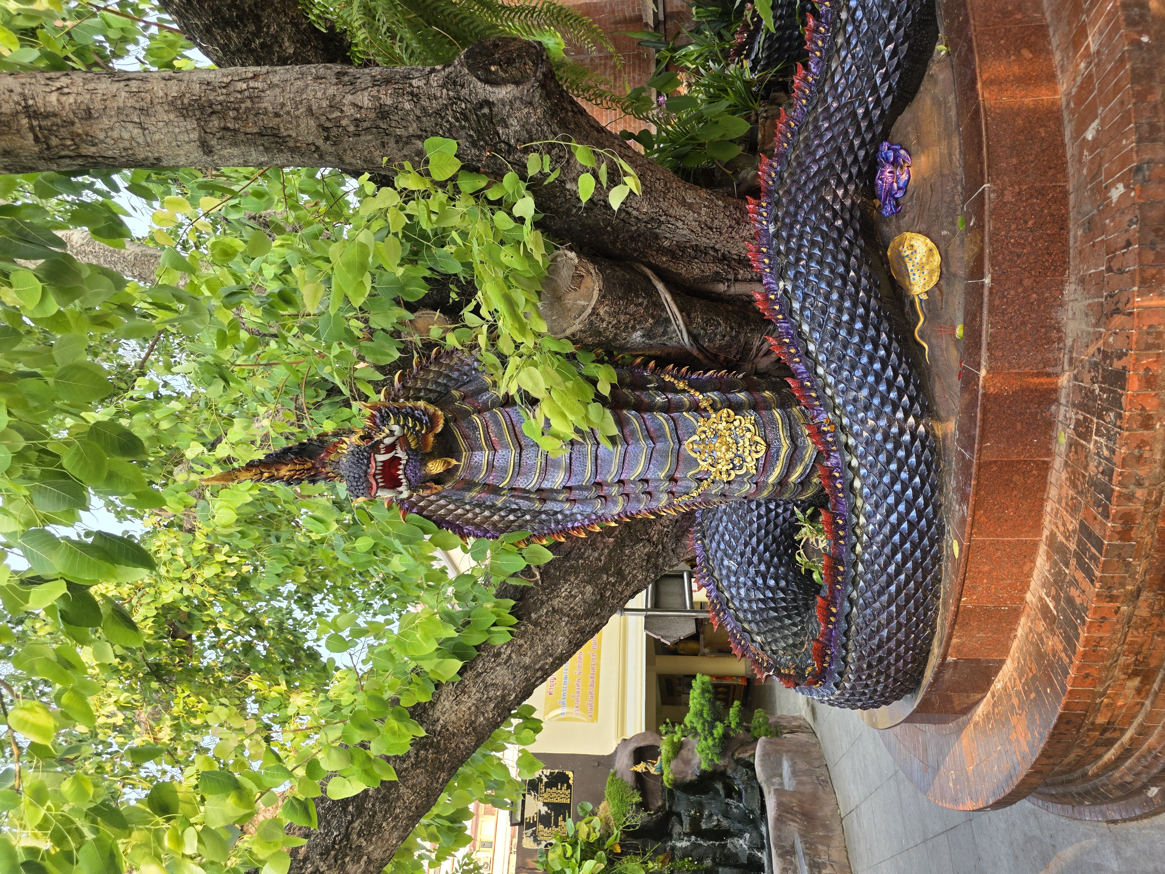 naga coiled around bodhi tree