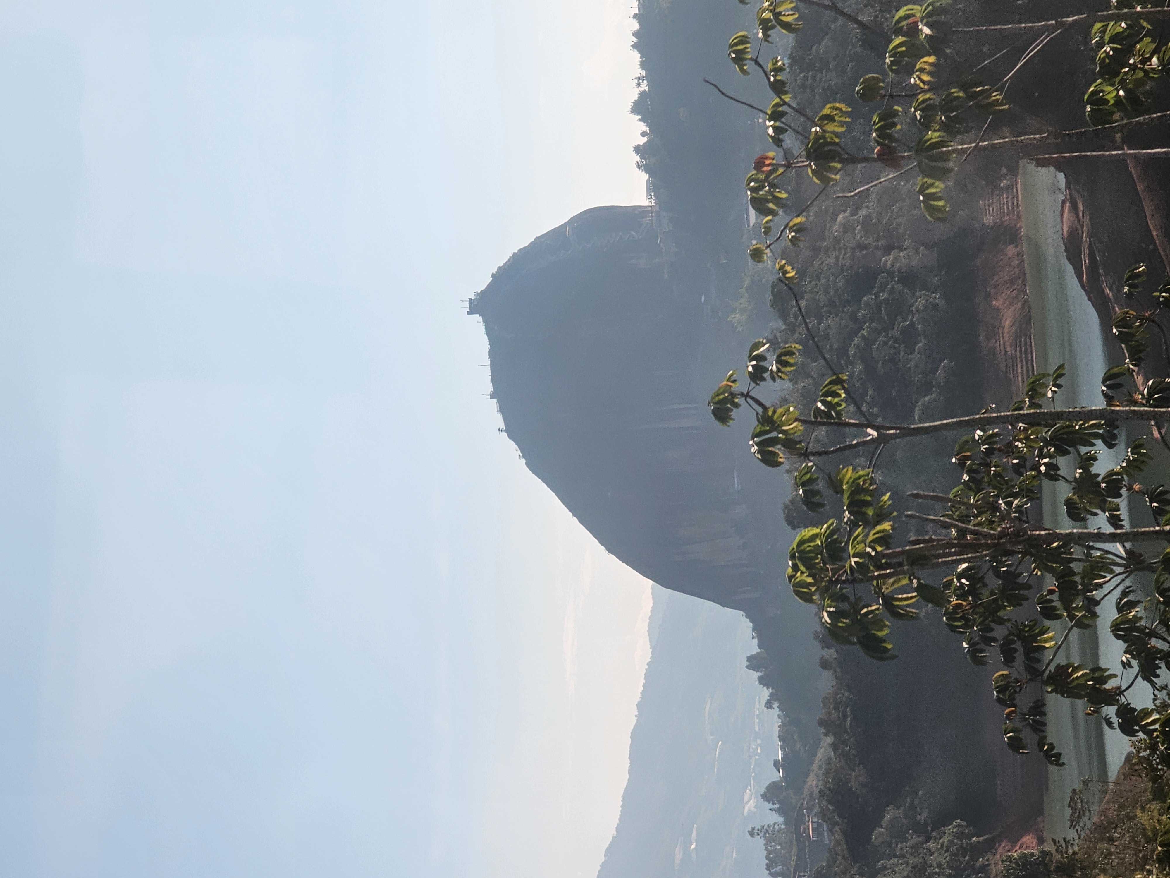 El Peñón distant view, the rock itself