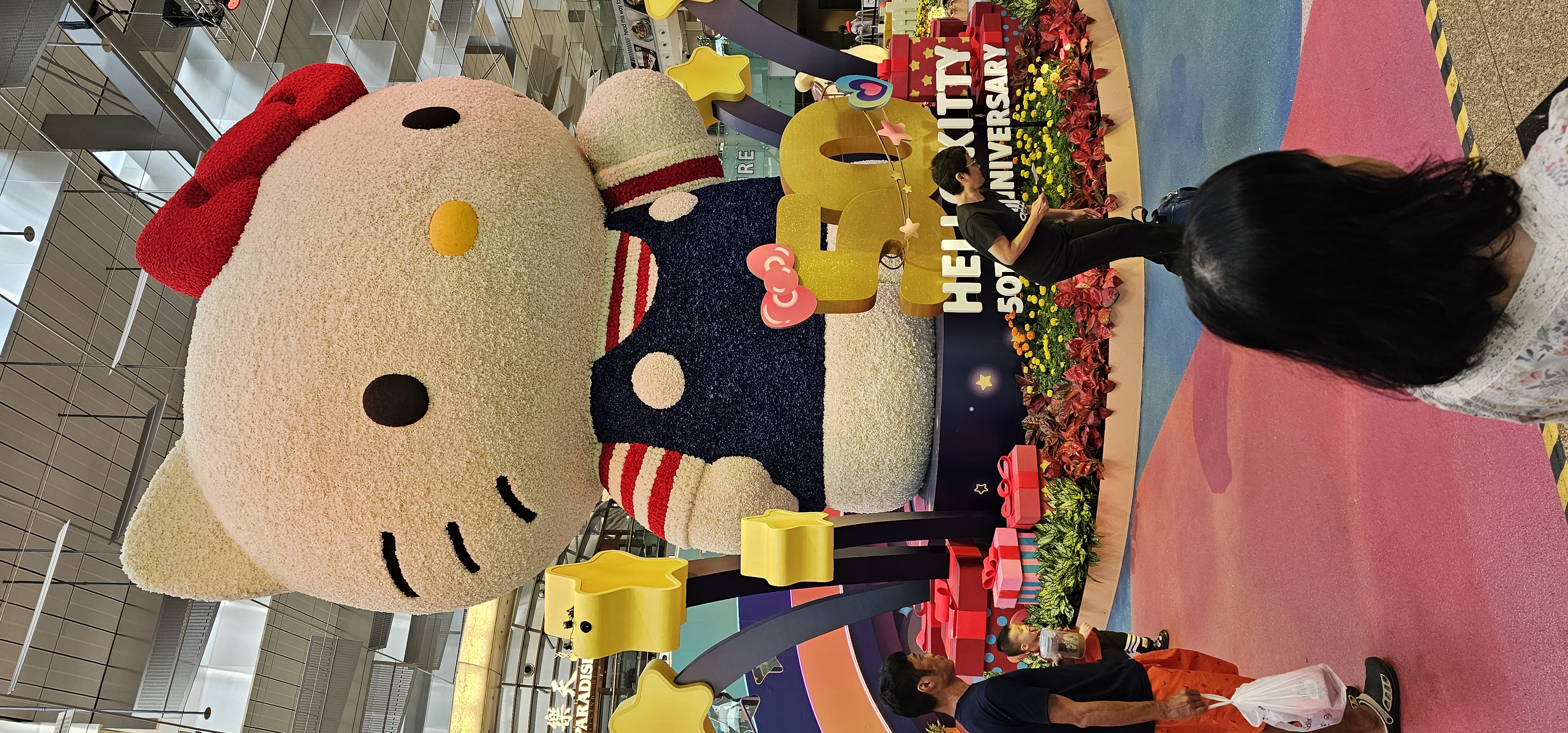 Hello Kitty 50th anniversary display at Changi Airport, Singapore