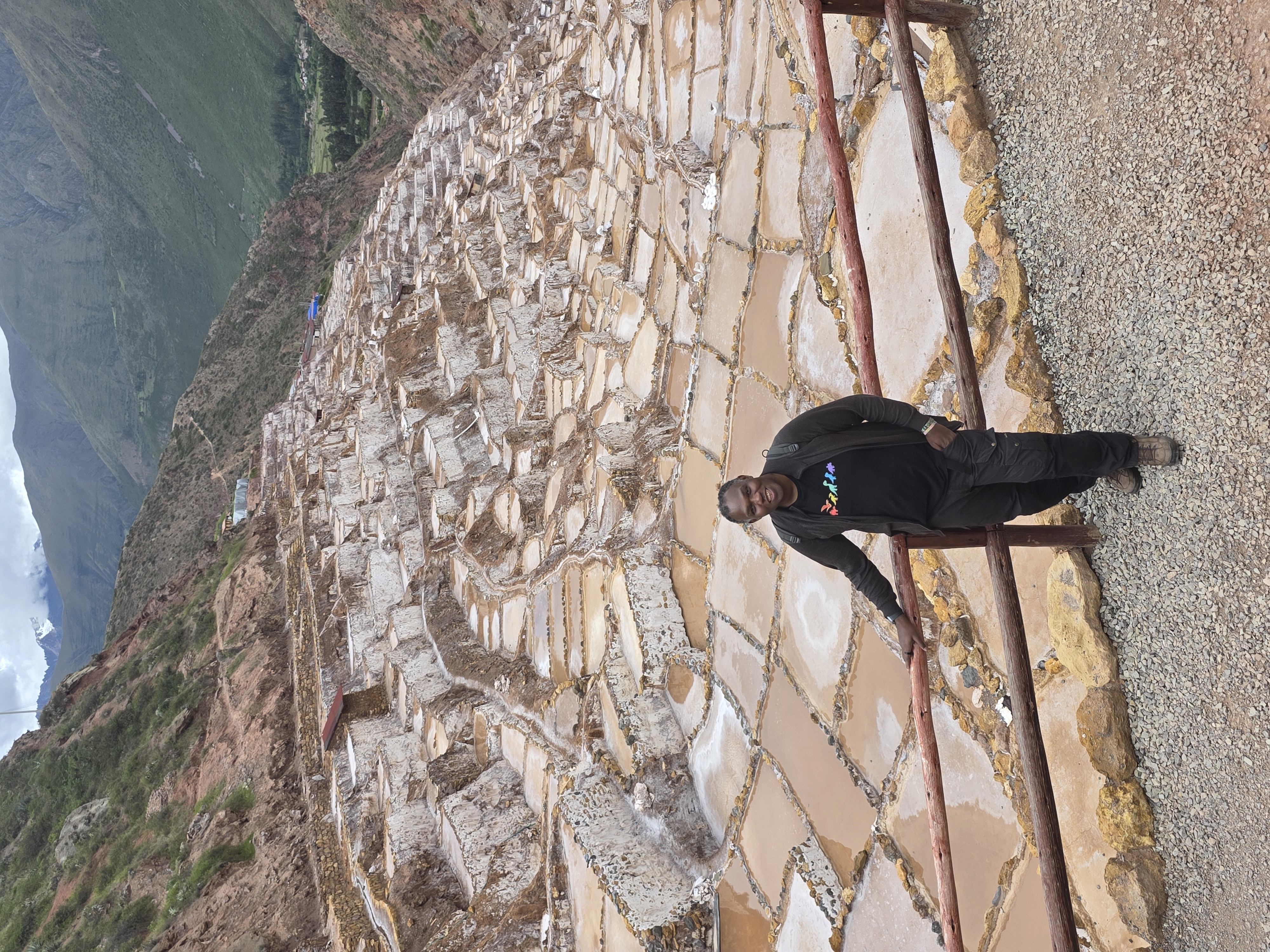 Maras salt pans, Rodney in frame